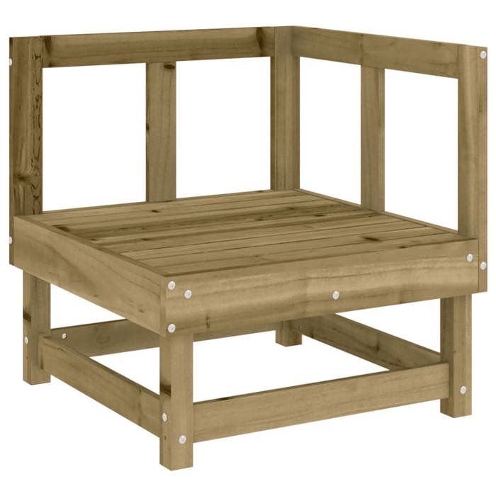VidaXL Canapés d'Angle de Jardin 2 pcs, Sièges avec Dossier, Meubles de Terrasse Patio Arrière-cour Balcon Extérieur, Bois 825400