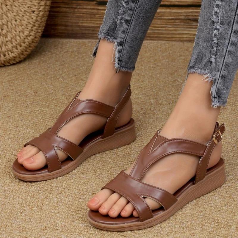 Neue Sommer Sandalen Damen Eckige Zehenpartie Spaltleder Gladiatoren Schuhe Klobiger Absatz Riemchensandalen für Damen High Heels Sandalen