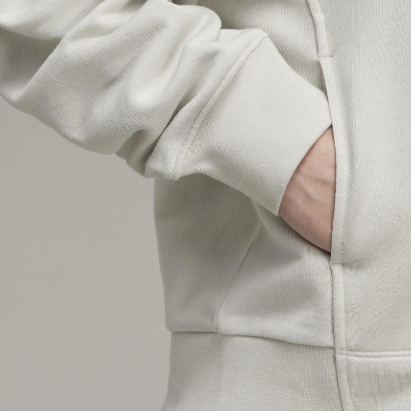 Adidas Y-3 Solid Color Hooded Long Sleeve Sweatshirt Women Sweatshirt White HG6148