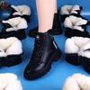 Populaire pluche sneeuwlaarzen met dikke zool dames 2025 herfst en winter pluche verdikte katoenen schoenen Britse stijl Martin laarzen dames korte laarzen