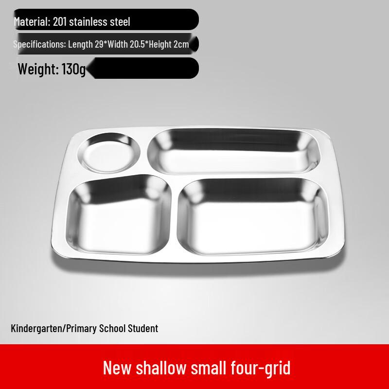304 Stainless Steel Divided Lunch Plate
