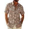 Summer New Men's Hawaiian Short Sleeve Shirt Lightweight Breathable Loose Casual Top