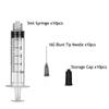 30Pack 5ml Syringes Set 1.5 Inches 14G-27G Blunt Tip Needle with Storage Caps for Refilling and Measuring Liquids Oil