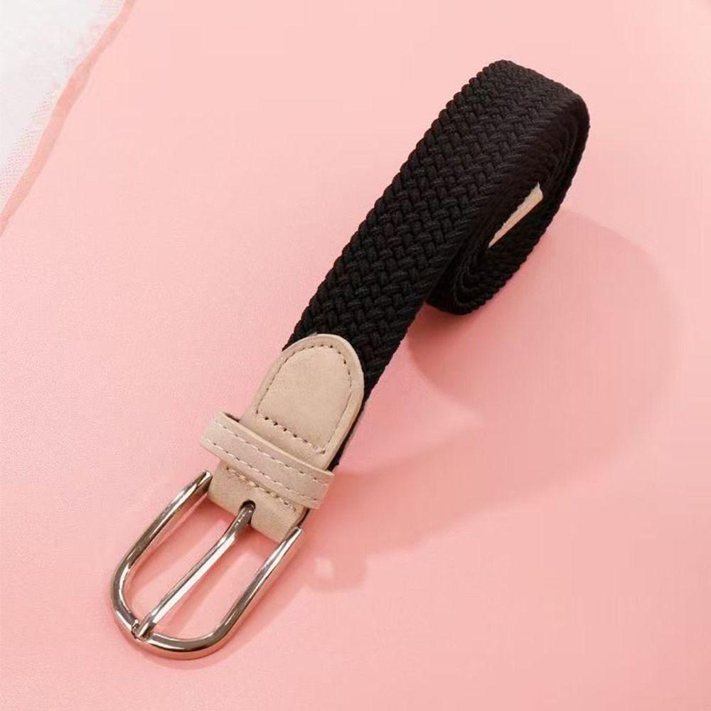 Simple Waistband Belts PU Leather Elastic Belts Fashion Stretch Leather Belts  Jeans