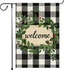 Welcome Spring Garden Ag Wildower Wreath 12x18 Inch Double Sided Small Burlap Welcome Holiday Seasonal Yard Porch Outsid EEL