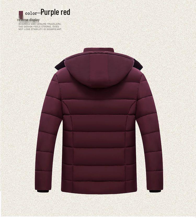 Autumn/Winter Mid-Length Plus-Size Thick Warm Cotton Jacket for Men