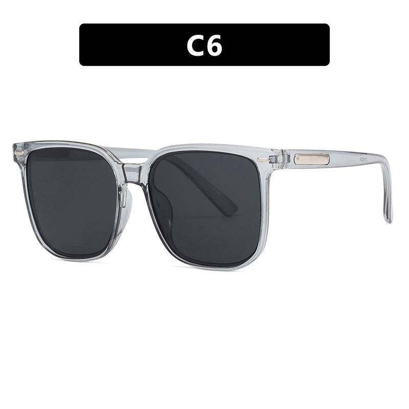 Women's Trendy Large Frame Korean Style Slimming Sunglasses for Sun Protection and Driving
