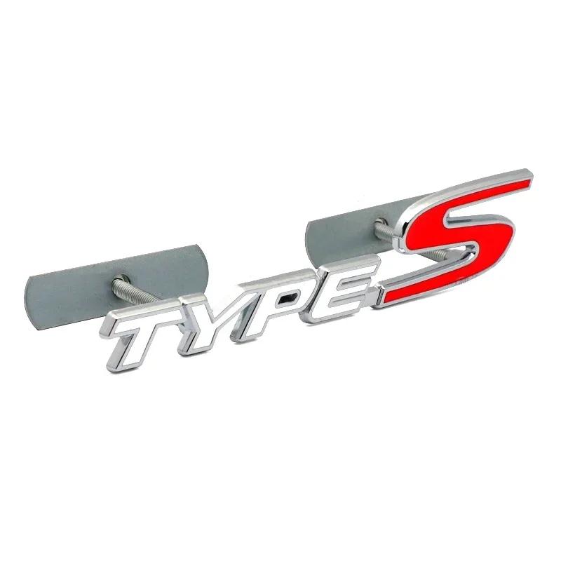 

Metal TYPE S Logo Car Front Grille Emblem for Honda Civic City Odyssey Vezel CRV Accord Auto Body Badge Exterior Accessories