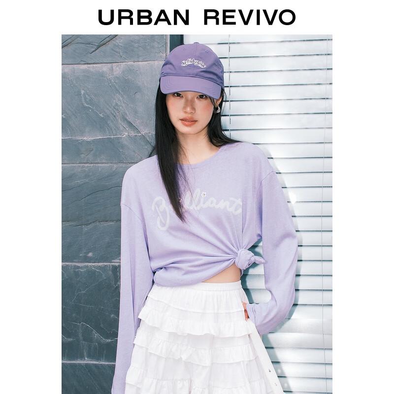 UR2025 Women's Casual Color-Block Print Long-Sleeve T-Shirt