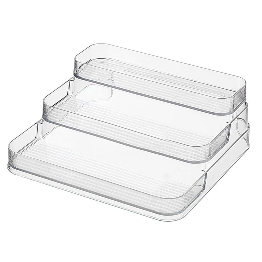BHBL 3 Tier Desktop Perfume Shelf PET Cosmetic Organizer Perfume Storage Rack Doll Display Stand Kitchen Seasoning Organizer
