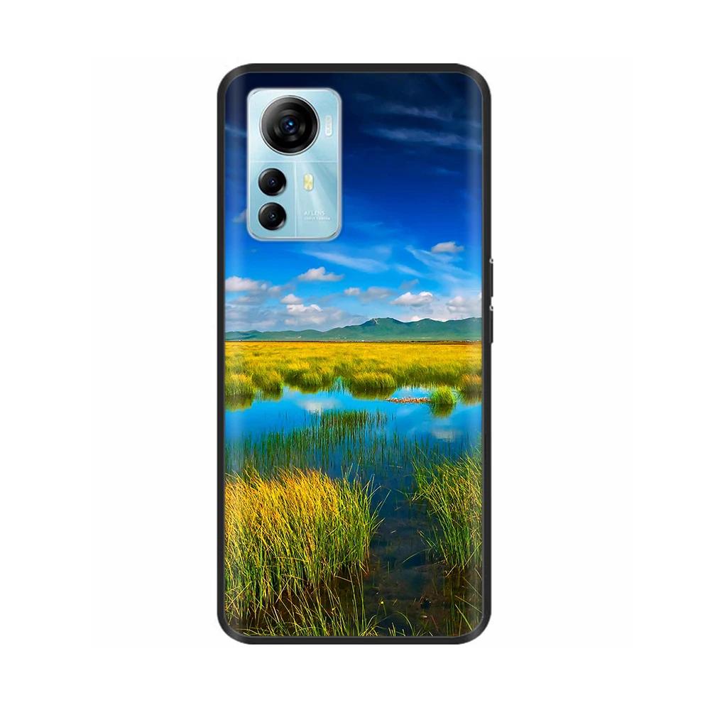 Cute Phone Case For Blade A72s 4G Case Flower Cartoon Painted Soft Silicone Fundas for ZTE Optus X Max A 72s Cover Protective