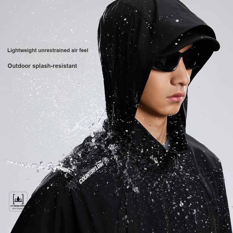 Li Ning Outdoor CF Lightweight Water-Resistant Breathable Reflective Windbreaker Jacket Unisex jackets Black AFDW217-3