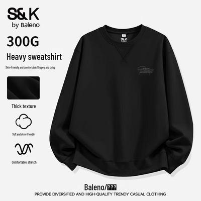 Baleno Men's S&K Series Letter Print Pullover Sweatshirt