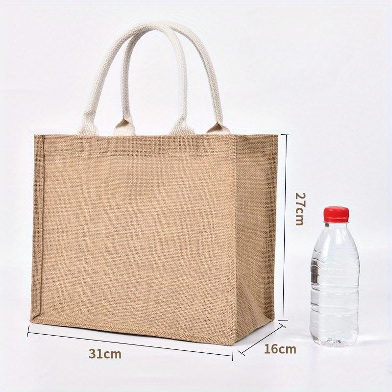Linen Bag Hand-painted Cotton Sacks Jute Portable Imitation Sacks Linen Bags Shopping Bags Laminated Bags