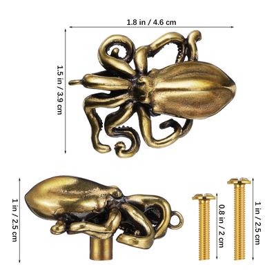 Kraken Dekor Schrankknauf Beschläge Türklopfer Griffe Ring für Front Steampunk Möbel Oktopus Badezimmer Einzigartige Knöpfe