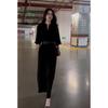 Hepburn Style Elegant Black Plus Size Dress for Curvy Women: Versatile, Fashionable Long Skirt