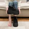 Neue 2024 Winter Damen Warme Baumwolle Schneestiefel Mode 10CM Hohe Plateau-Sneakers Dicke Absätze Wildleder Leder Damen Plüsch Pumps