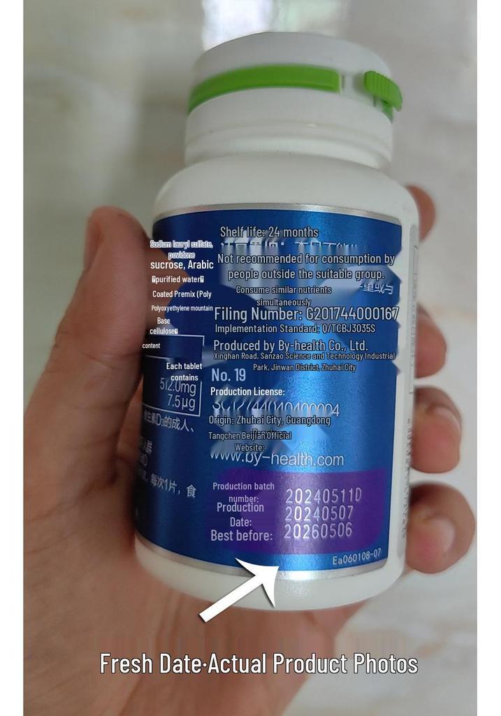 Calcium Tablets with Vitamin D3 for Adults and Seniors - 30 Tablets