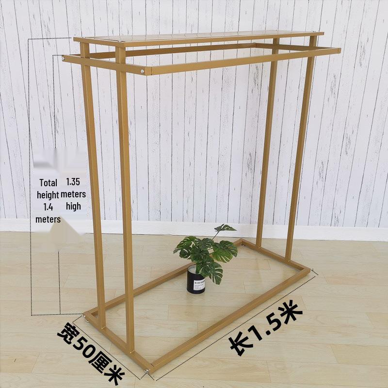 Island Clothing Display Rack for Men and Women - Double Row, Double Bar, Floor Standing