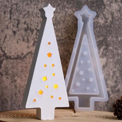 Hohler Weihnachtsbaum Ornament Silikonform DIY Weihnachtslicht Aromath Gipsformen Beton Harz Kerzenhalter Handwerk Herstellung