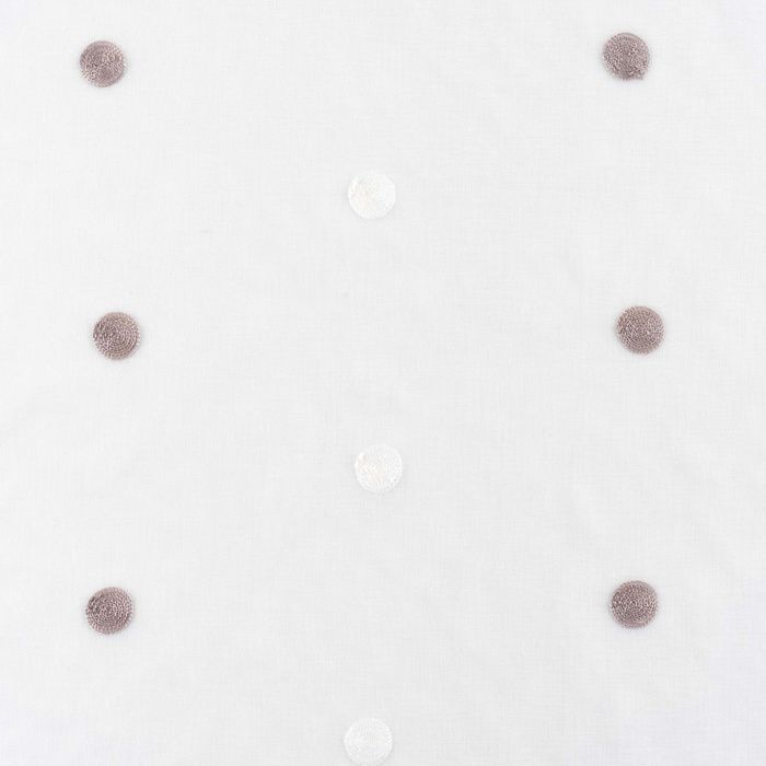 Paire droite passants 2 x 60 x 160 cm voile sablé brodé Lorna Blanc