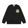Casa spring and summer fantasy door starry sky castle casa letter long sleeve crew neck sweater couple T-shirt men and women couples