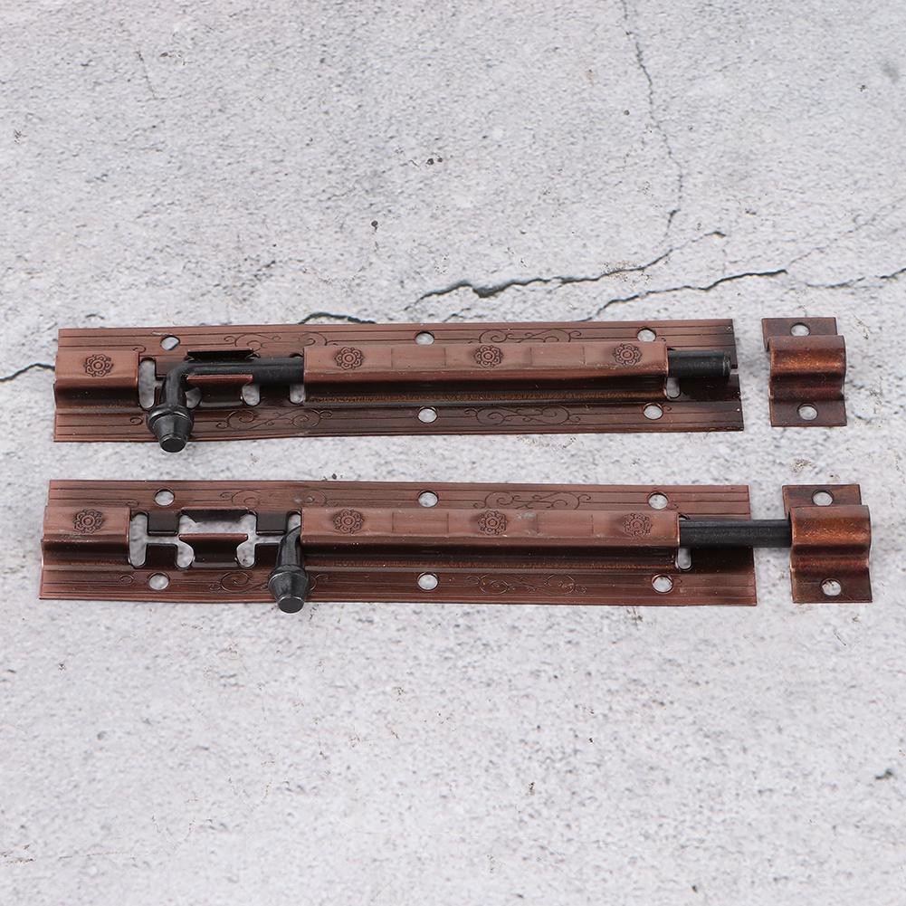 2Pcs AntiThief Security Door Bolt Sliding Latch Lock Gate Window Hardware Fittings