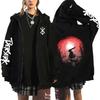 Anime Furious Guts Manga Pattern Print Zipper Hooded Fall Winter Men Women Casual Long Sleeve Sweatshirt Streetwear