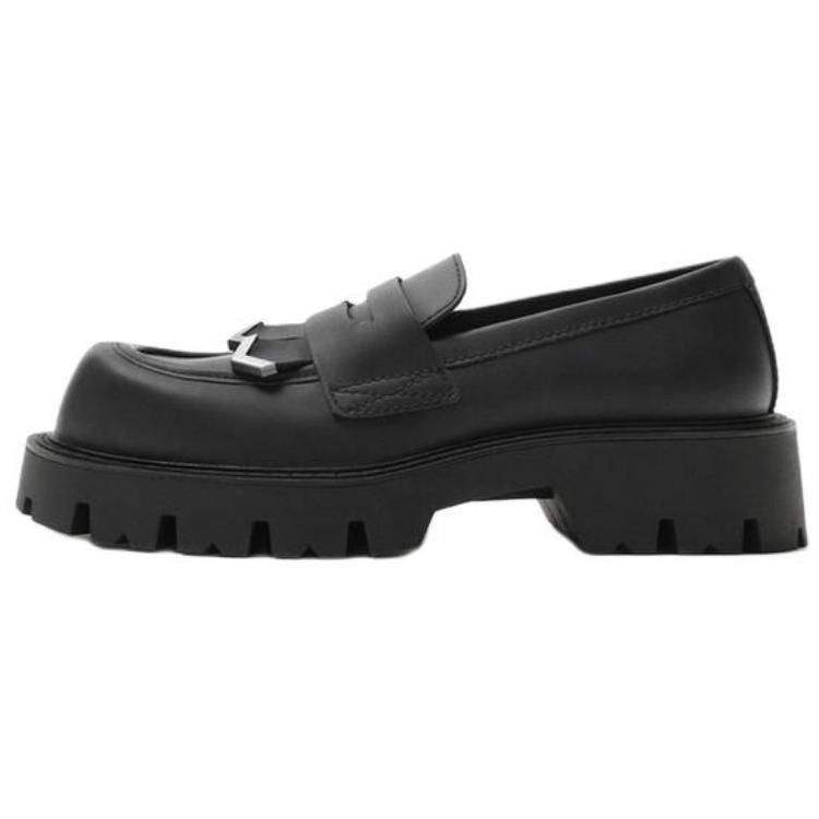 ZARA Chunky Sole Penny Loafers Black Womens 12625520800 44 5840₽