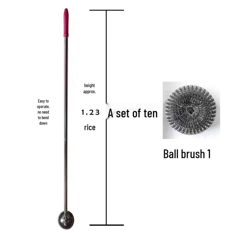 Jundingying Extended Long-Handle Steel Wool Brush Set