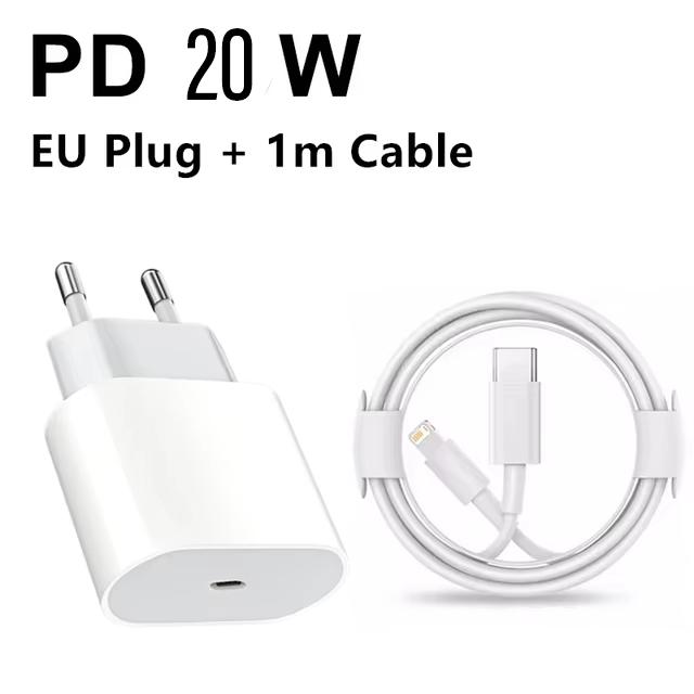 20W PD Charger Fast Charging for iPhone 13 12 11 14 Pro Max USB C Charger For iPhone 15 16 Pro MAX Mini iPad AirPods Accessories