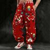 Pantaloni Jogger Denim cu Imprimeu Digital 3D pentru Bărbați - Croială Largă Americană și Margini cu Catarame - Pantaloni Lungi Street Hip-Hop