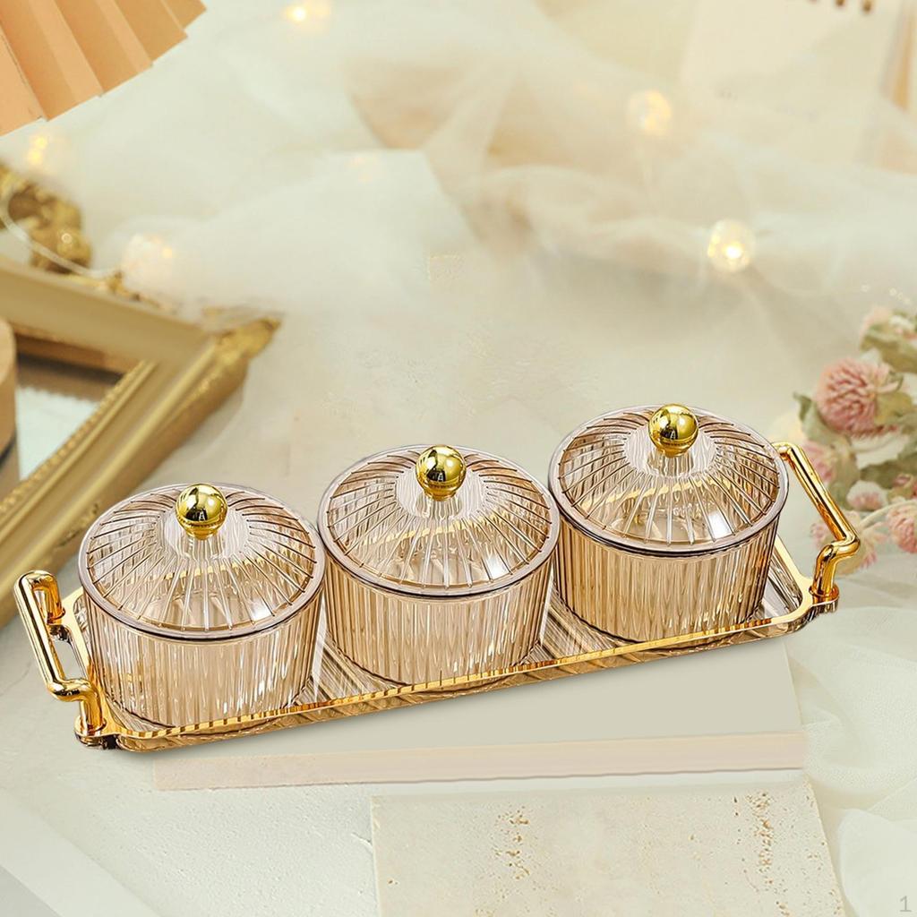 Caddy Serving Platter Condiment Tray,Serving Bowls Cookies Jar,Fruit Snacks for