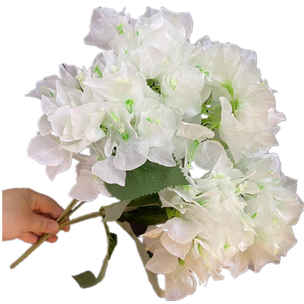 One Silk Bougainvillea Bouquet Flower for Wedding Floral Decoration Five Forks Artificial Bougainvillea Spectabilis Tree Branch