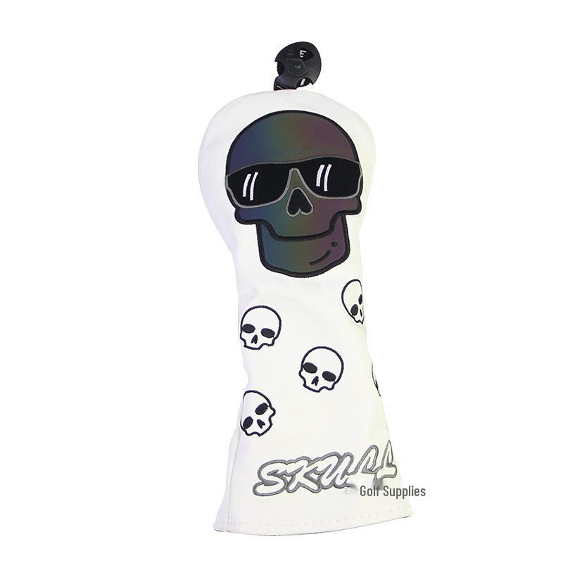 Waterproof Embroidered Skull Golf Club Head Cover - 3 Colors