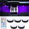 For Auto Wireless Remote APP Control Rainbow RGB Starry Footwell Light USB Car Interior Ambient Decorative Atmosphere Lamp