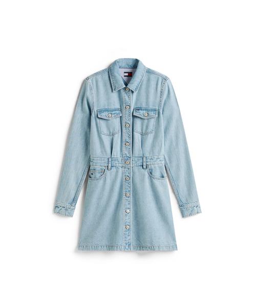 Tamijinseu Denim Trucker Mini Dress (T32G0Nop11Twt11A5)