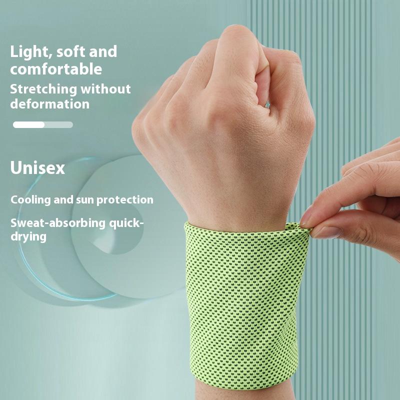 Ice cool quick drying wrist guard for men and women, suitable for running, fitness, outdoor sweat absorption, and sports