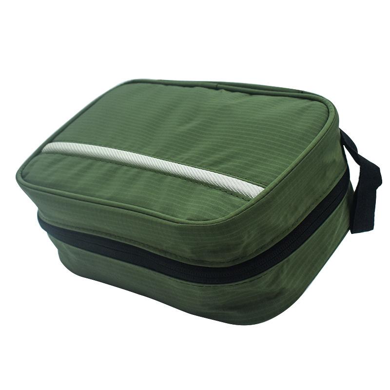 1Pc Three In One Travel Wash Bag Portable Hanging Storage Bag Nylon Waterproof Dry Wet Separation Cosmetic Wash Supplies Storage