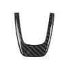 Carbon Fiber Steering Wheel Center Cover U Type Trim For Fiat 500 2012-15 Black