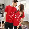 Valentine's Day T-shirt New Couple Outfit Stick Figure Printing European American Men and Women Comfortable  Graphic T Shirts