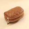 Double Layer Coin Purse, Dual-Compartment PU Leather Wallet, with Zipper Durable Scratch-Resistant Coin Holder Pouch