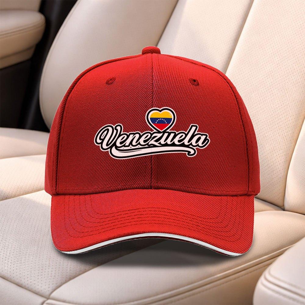 Venezuela Love Heart Baseball Cap Adjustable Duckbill Hat For Men Women Lightweight Outdoor Cap