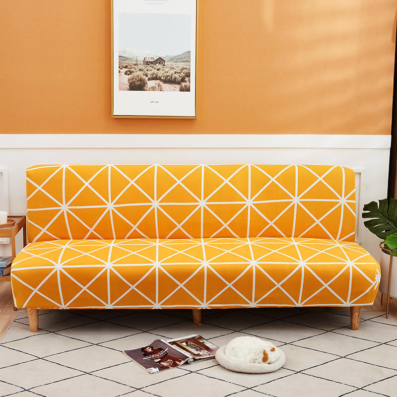 Universal Thickened Elastic Printed Brushed Sofa Bed Cover Without Armrests All-inclusive Fabric Sofa Cover