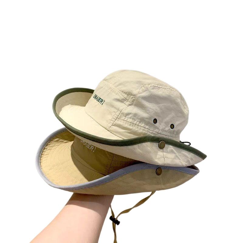 Summer and Spring Baby Fisherman Cap Letter Solid Color Toddler Bucket Hat Outdoor UV Protection Kids Boys Girls Panama Sun Hats
