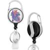 Anatomical Badge Reels Holder Retractable Keychain Heavy Duty with ID Clip for Key Card Name Tag Heart Anatomy Nurse Medical MD Work Office Key