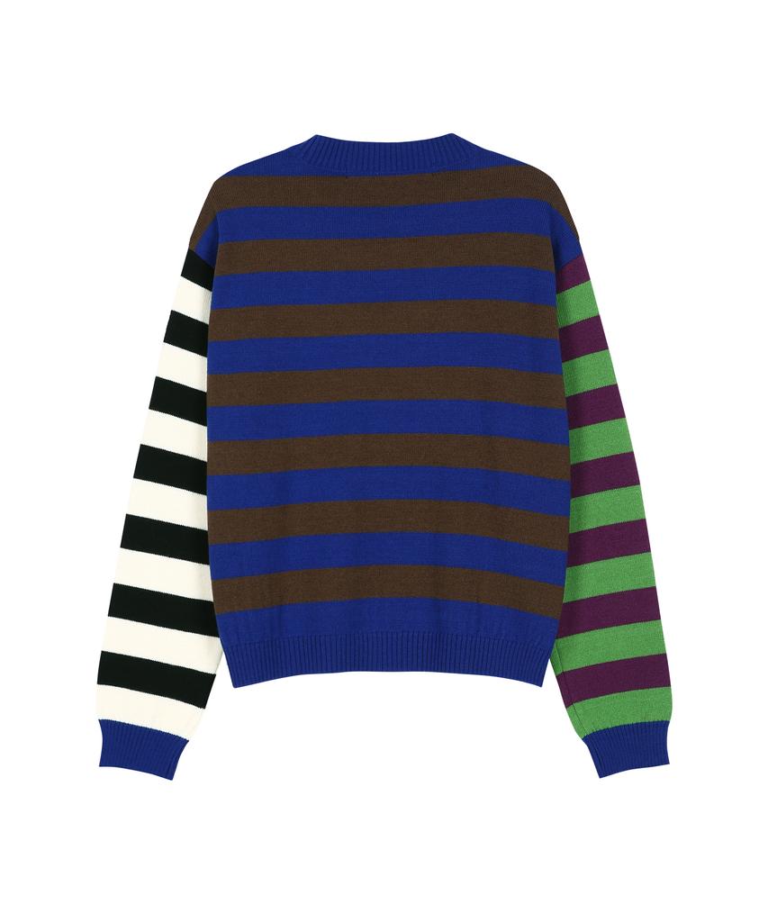 ADSB ANDERSSON BELL Girls Heart Message Crew-Neck Sweater Atb1464W(Blue/Green)