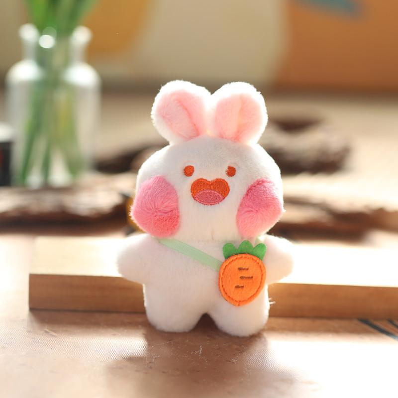 

Adorable Cute Bunny Plush Toy Adornments Perfect For Bags Keychains And Gifts белый