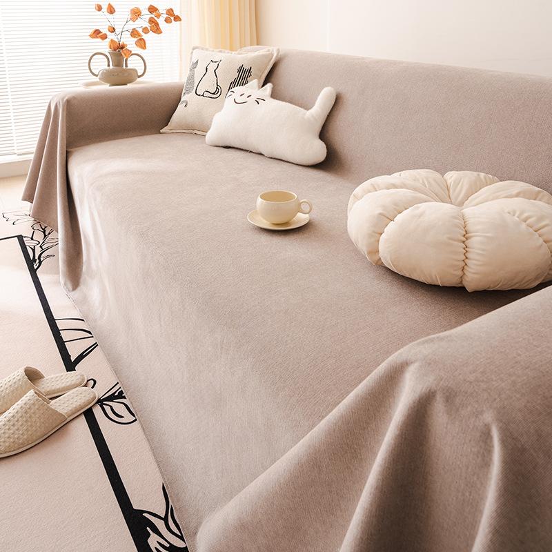Modern Minimalist Sofa Cover Chenille Dustproof Anti-Scratch Non-Slip All-Covered Soft Towel Fabric for Living Room