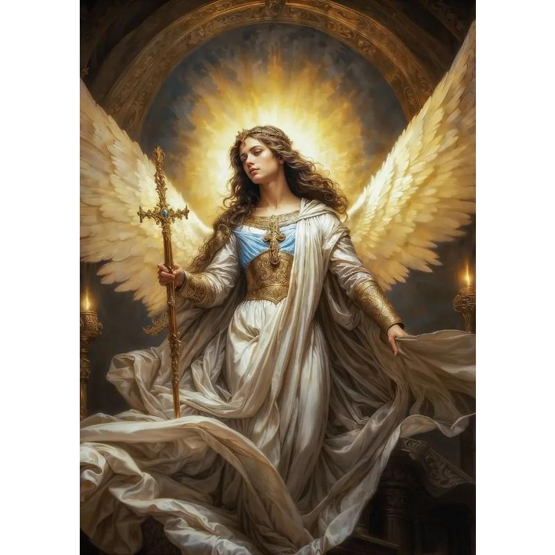 Nordic Religious Art Benevolent Portrait Of The Virgin Mary Archangel Canvas Painting Living Room Modern Aesthetics Home Decor